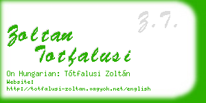 zoltan totfalusi business card